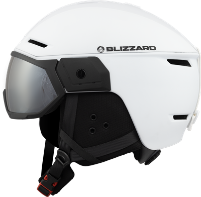 Casco da sci BLIZZARD W2W Edge Visor, bianco opaco, lente arancione, taglia S2